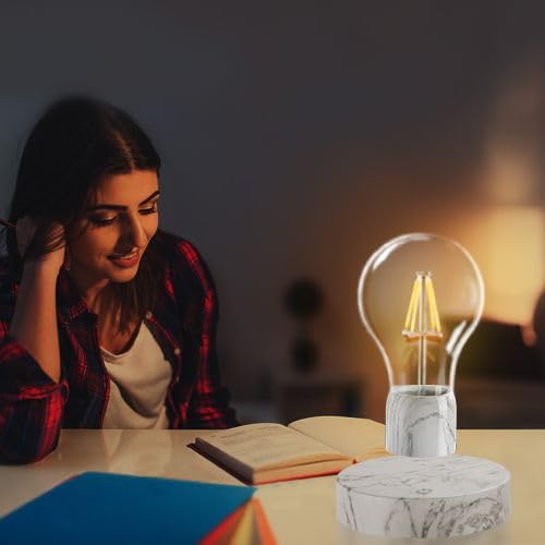 exekoml Magnetic Levitating Light Bulb Lamp, 360 Degree Rotating Floating  Bulb Desk Lamp, Magnetic Levitation