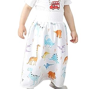 CFeng Kinderluierrok, 2-in-1 waterdicht, absorberende shorts, comfortabele peuterbaby meisjes, kanten shorts voor baby…