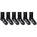 adidas Boys' YTH VERT Stripe 6-Pack Crew, Black/Black-Onix Marl/Light Onix/Onix, Large