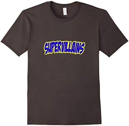 Mens T-Shirt With The Supervillains Writing On It 3XL Asphalt