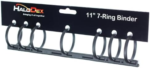 7-Ring Binder by HaloDex, Black, 1.5" Rings