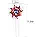 Plastic Rainbow Pinwheel, Lawn Pinwheels, Party Pinwheels Windmill Rainbow Pinwheel DIY Pinwheels Set for Toy Garden Lawn Decor, 36 Pieces (15 cm, Multicolor A)