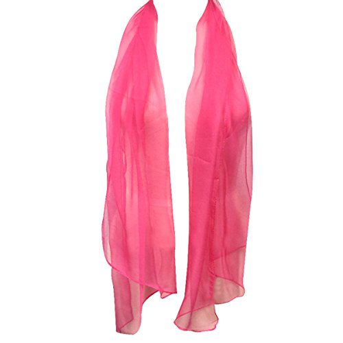 Wrapables Silk Blend Long Scarf, Bright Pink