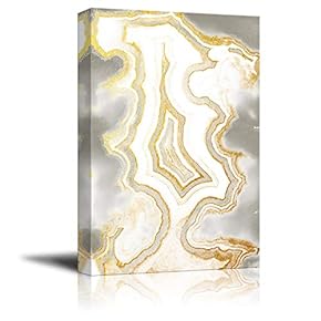 Canvas Wall Art - Abstract Golden Texture - Giclee Print Gallery Wrap Modern Home Art Ready to Hang - 12x18 inches