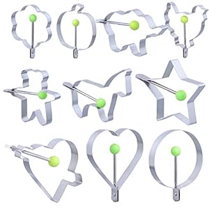 10 stks Rvs Omelet Ei Frituren Mallen Huis Hartvorm DIY Ei Mallen