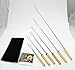 Marshmallow Roasting Sticks 6 Pcs with Guide Book and Zippered Carry Case - Wood Handles Telescoping Stainless Steel Campfire Smores Skewers Corn Hot Dog Barbecue Fire Pit Forks by Perfect Life Ideas