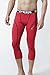 Tesla TM-P15-RDKZ_Medium Men's Compression Capri Shorts Baselayer Cool Dry Sports Tights P15