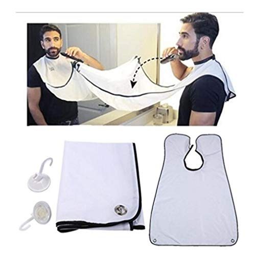 Lihin Gorgeous Luxurious Bathroom Supplies Shave Apron Trim,Waterproof Beard Apron Beard Shaving Bib Hair Clippings Catche Adult Barber Cloak Shaving Cloth