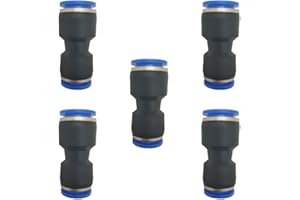 ROZESAZZ zjxed 1/2" OD x 3/8" OD Pneumatic quick Connector Push to Connect fittings Straight reducer Union/Coupler (Pack of 5)