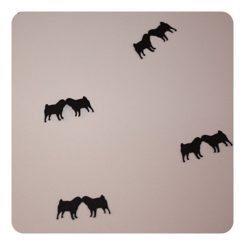 Kissing Pug Confetti Dog Decorations Dog Party Supplies Pet