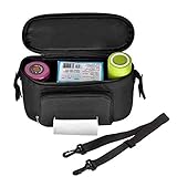 Large Buggy Pram Bag with 2 Cup Holders and Tissue Pocket, Pushchair Stroller Or
