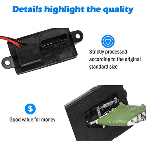 PartsSquare Manual HVAC Blower Motor Resistor Compatible with Cadillac Escalade,CHEVY AVALANCHE SILVERADO SUBURBAN,GMC SIERRA 1500 2500 3500 02-06 Blower Resistor (2 Hole Mounting) 89019089 3A1042