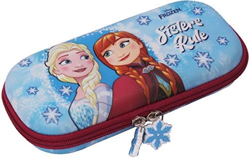 H M International Frozen Disney and Marvel Licensed 3D Character Embossed EVA Hard Jumbo Pencil Case