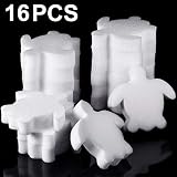 Boao 16 Pcs Oil Absorbing Sponge for Hot Tub Pool,Turtle,White