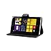 YESOO8482; Nokia Lumia 925 Folio Leather Case Flip Cover and Stand (Black)