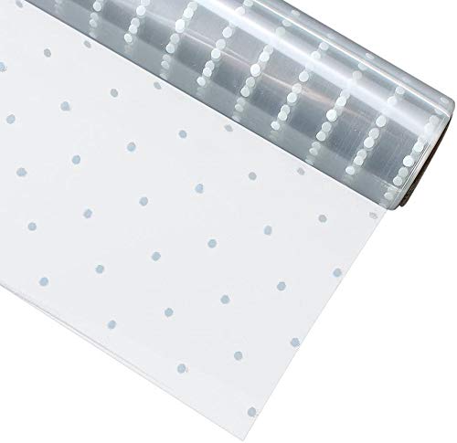 100mx80cm Clear Cellophane Wrap Florists Flowers Hampers Gifts Wrapping with Dot Folding Type