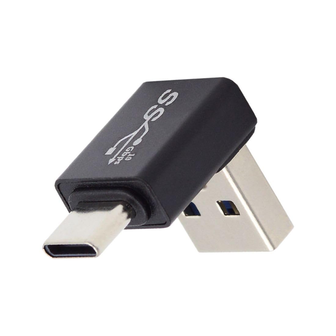 chenyang USB 3.0/3.1 Connector USB C to USB 3.0 Data 10Gbps Charge Adapter 90 Degree UP Angled