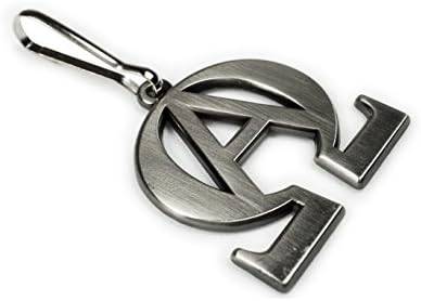 Alpha Omega Christian Biker Motorcycle Backpack Jacket Purse Zipper Pull Clip