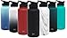 Simple Modern 18 Ounce Summit Sports Water Bottle - Travel Mug Stainless Steel Tumbler Flask +2 Lids - Wide Mouth Double Wall Vacuum Insulated Black Leakproof - Midnight Black, Summit with Flip