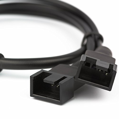 DC Power Supply Plug to 2 x 3/4-Pin PC Fan Power Adapter Y Splitter Cable