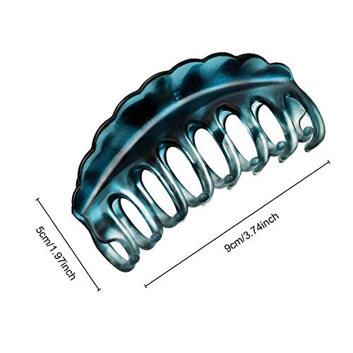 6 Pack Large Clear Leopard Black Brown Octopus Plastic Hair Claw Clips Clutcher Crab Jaw Barrettes Grips Clamps Clasps Pin Buns Braids Twist Hair Up Fancy Accessories for Women Girl Thin Thick Hair