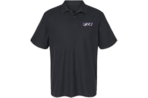 CAMPUS LAB Official NCAA Men's 100% Cotton Knit Polo Short Sleeve Shirt Primary Mark Collection