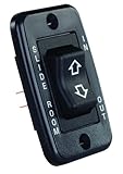JR Products 12355 Black Low Profile Slide-Out Switch with Bezel