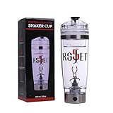 Vortex Shaker Bottle By KSJET5: 16,000 RPM Motor Electric Protein Shake Cup – USB Rechargeable Portable Gym Blender Bottle – Automatic 650 mL/ 20oz Mixer For Lump-Free Powdered Drinks And Supplements