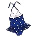Mingao Little Girls Bow 2 Piece Beach Bikini Swimwear Swimsuit Blue 2-3 Years