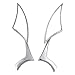 Astra Depot Motorcycle Chrome Spear Blade Mini Side Mirrors for Harley Davidson Sportster Dyna Softail