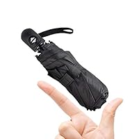 Travel Mini Umbrella-Automatic Compact Sun/Rain Windproof Floding Umbrella,Small Lightweight Auto Open/Close Portable Umbrellas (Black)