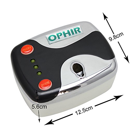 OHPIR Airbrush Kit with Mini Air Compressor & Bag & Cleaning Tools for Model Paint Cosmetics Tanning Tattoo (Black)