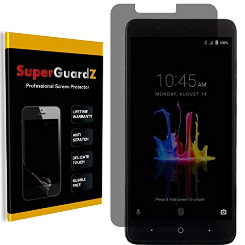 for ZTE Blade Z Max Screen Protector [Privacy Anti-Spy], SuperGuardZ, Anti-Glare, Anti-Scratch, Anti-Bubble [Lifetime Replacement] + 2 Stylus Pen