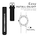 Diruite for Michael Kors Access Runway Band Strap, 18mm Classic Silicone Band Strap for MK Runway MKT5045 / 5048 Smartwatch - Black