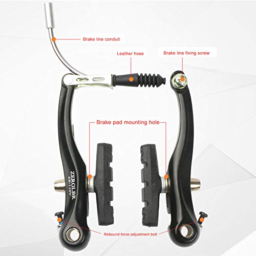 image for Caiyuangg Mountain Bicycle V-Brake Aluminum Alloy Bike Brakes Sets wit