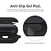 elago Silicone Hang Case for Galaxy Buds | Black | - | Full Body Protection | Anti-Slip Gel Pad | Supports Wireless Charging | Charging Window Not Covered | for Galaxy Buds