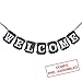 Welcome Vintage Party Banner Wedding Birthday Bunting House Home Classroom Decorations Garland Photo Props Back to School Party Supplies