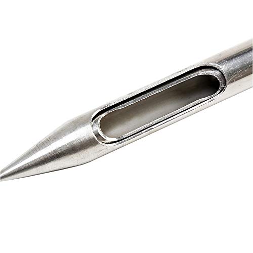 Stainless Steel Grains Powder Granule Sand Cement Soil Wheat Rice Bean Sampler Solid Sampling Probe Thief 40 inch (19mmX1m(3slots))