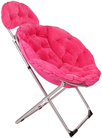 Bar chair Cqq Large chair Sun chair Lazy chair Recliner Folding chair Round chairs Sofa chair (Color : Rose red)