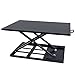 Compact Standing Desk Converter, 28in x 20in, Height Adjustable Desk Riser for Dual Monitor or Laptop, Convert any desk to a Stand up Desk, Sit or Stand while working, No assembly required (Black)