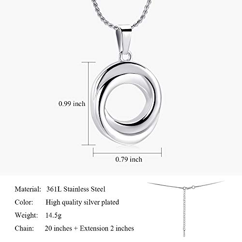 image for Imrsanl Circle of Life Urn Necklace Cremation Jewelry Ashes Holder for