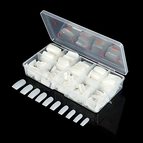 500Pcs French False Nail Tips Fake Full Cover Artificial Acrylic Nails Extension Tips with Storage Box 10 Size for Nail Salon or Home Use by Mpnetdeal(Natural) - Thumbnail 3