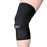 Wsky Knee Compression Support , Knee Brace Recovery Sleeve - Includes:1 Compression Sleeve Knee & 1 Knee Strap - Best to Immobilize - Protects Patella