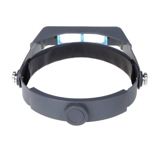 SKYZONAL Headband Magnifier Jewelry Visor Opitcal Glass Binocular Magnifier With Lens -1.5X 2X 2.5X 3.5x Magnification, 4" Focal Length