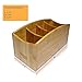 Natural Bamboo Organizer | Kitchen Counter Utensil Storage | Home Office Stationery Desk Caddy | Living Room Table Accessory Remote Holder by Splash Soup