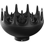 xtava Black Orchid Large Hair Diffuser - Enhance and Define Curls and Waves - Maximize Volume with 3D Multi-Prong Design & Advanced Airflow