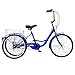 GYMAX 3-Wheel Bicycle, Adult Tricycle Trike Cruise Bike with Adjustable Seat and Bell Brake Basket, for Recreation, Shopping,Exercise (Blue, 24″)thumb 1