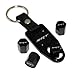Dodge Jeep Mopar SRT Valve Stem Caps Key Chain Fob Black