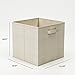 Home 6-Pack Storage Bins Set - Collapsible, Foldable Cube Organization for Shelves and Cubbies in, Offices, and Nurseries Complete (Beige)