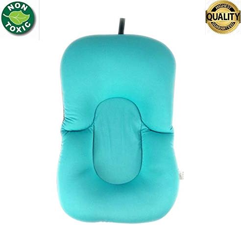 Baby Bath Tub Pillow Infant Bath Seat Toddler Bath Suppport Pad Floating Soft Baby Bath Pillow & Lounger Newborn Pad Tub Cushion 0-6 Months (Light Blue)